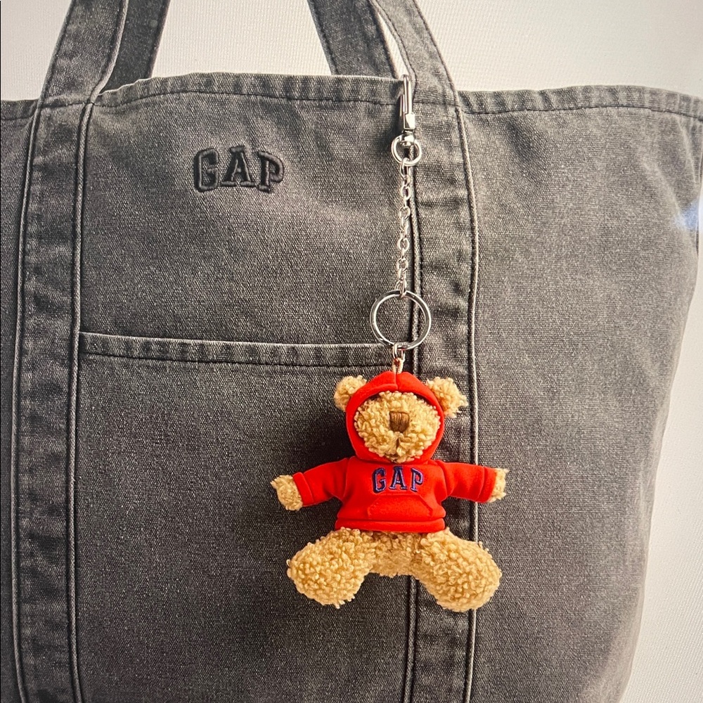 NWT GAP Red Hoodie Plush Bear Bag Charm - Picture 2 of 16